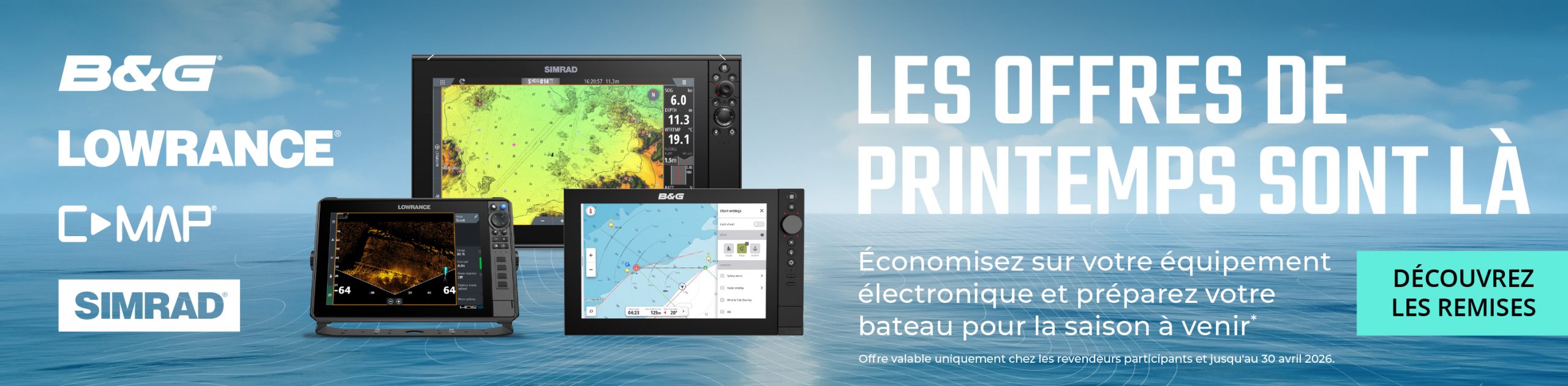 Bannière offre printemps Navico